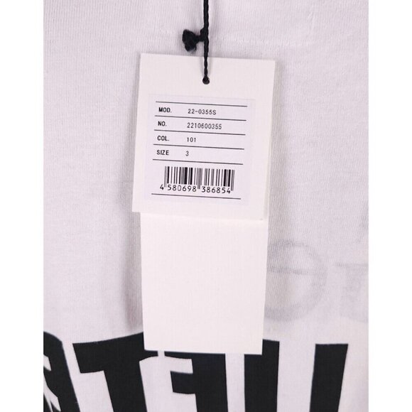 Sacai Get Lifted Long Sleeve T-Shirt 3 L Mens White Logo New RARE - Picture 9 of 13